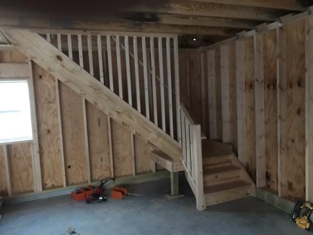 Attic garage recently built by Custom Garages of Virginia