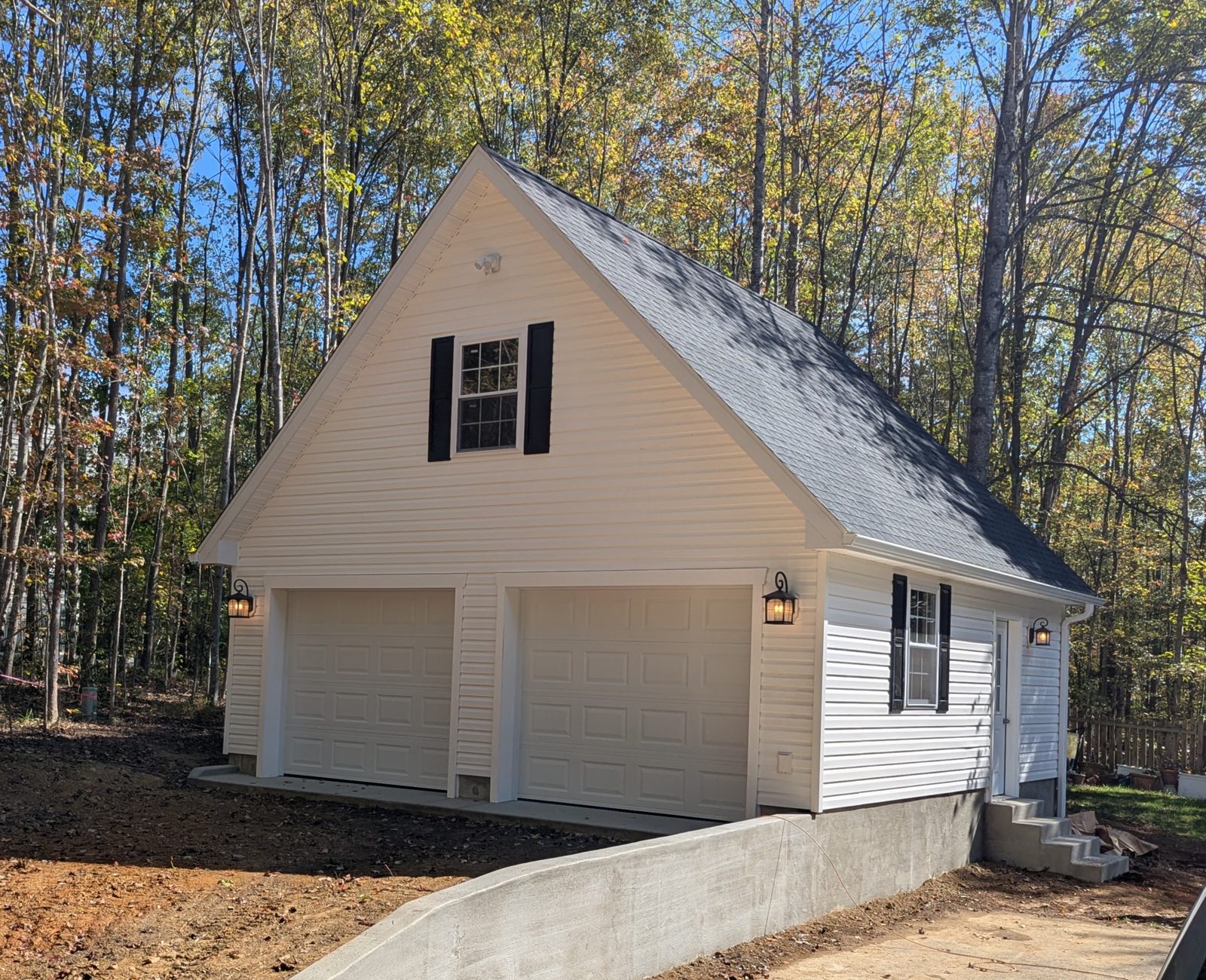 Attic garage recently built by Custom Garages of Virginia