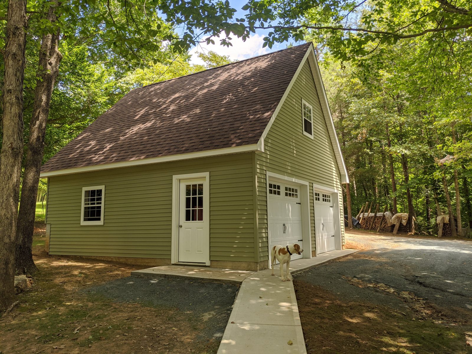 Attic garage recently built by Custom Garages of Virginia
