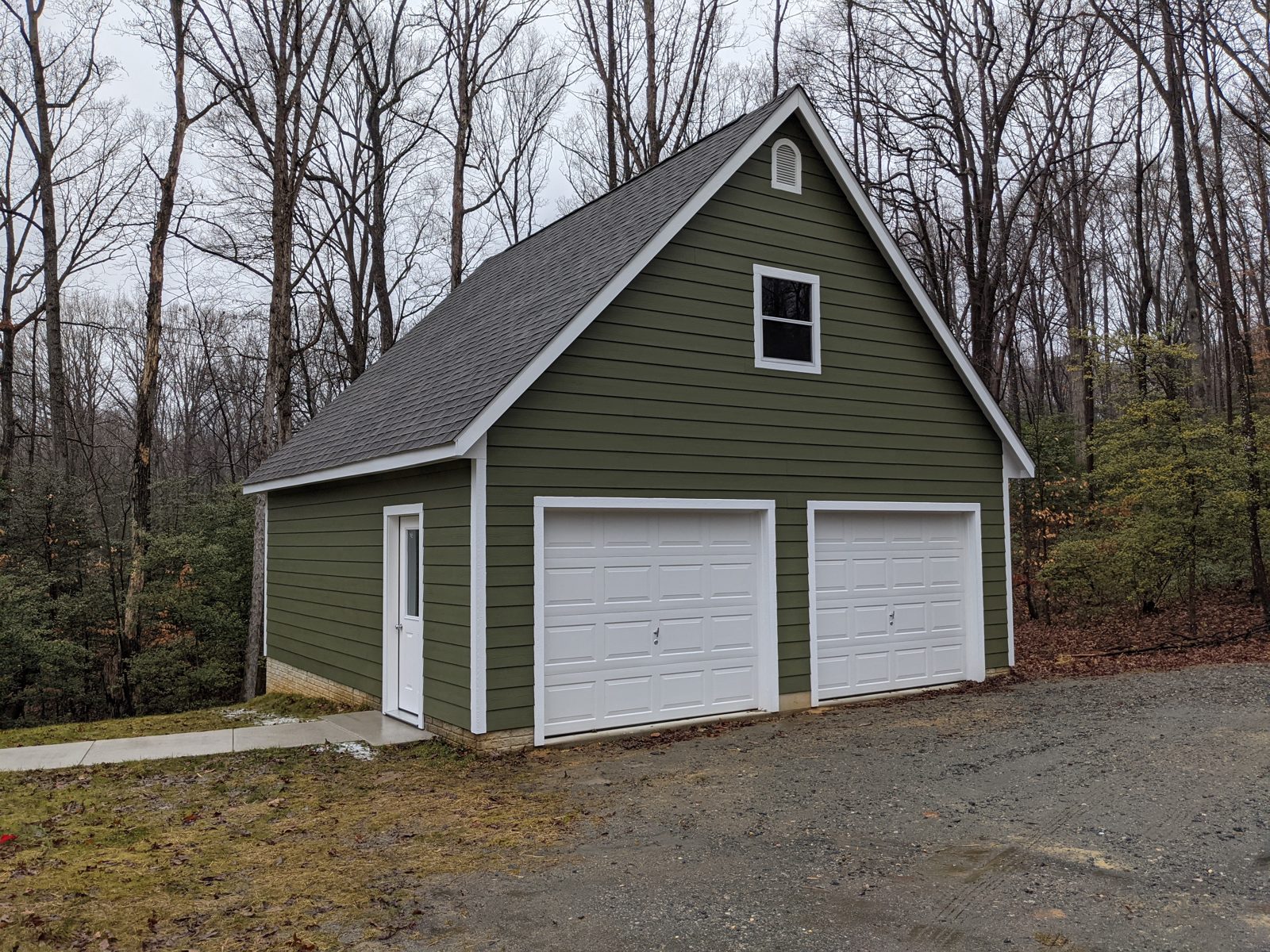 Attic garage recently built by Custom Garages of Virginia