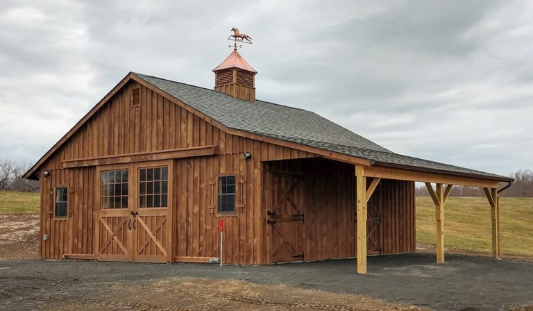 30x24 modular horse barn - Custom building by Custom Garages of Virginia