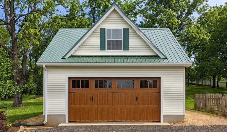 Attic series 1 car garage 24x26 1 - Custom building by Custom Garages of Virginia