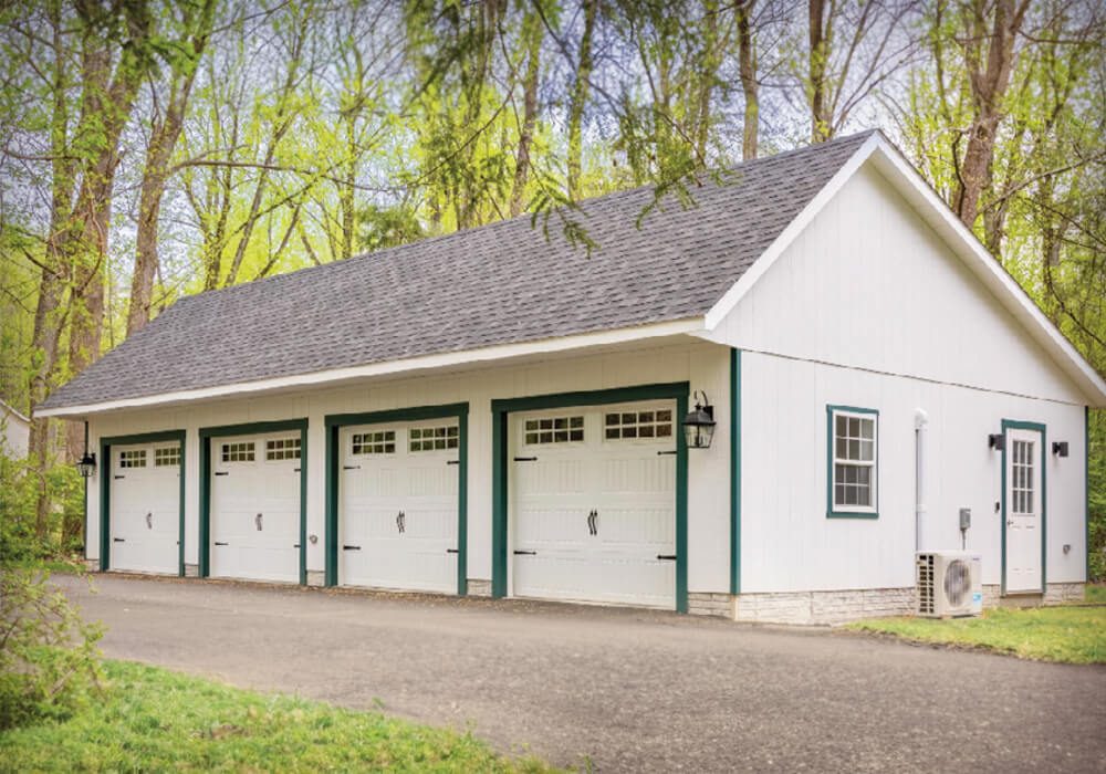 Saltbox Style Garages built by Custom Garages of Virginia