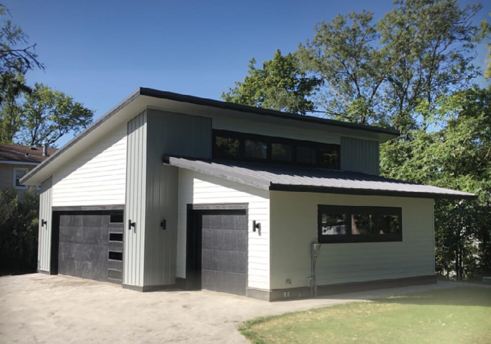 Modern Garages built by Custom Garages of Virginia