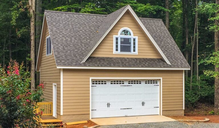 Dormer series 1 car garage 32x34 1 - Custom building by Custom Garages of Virginia