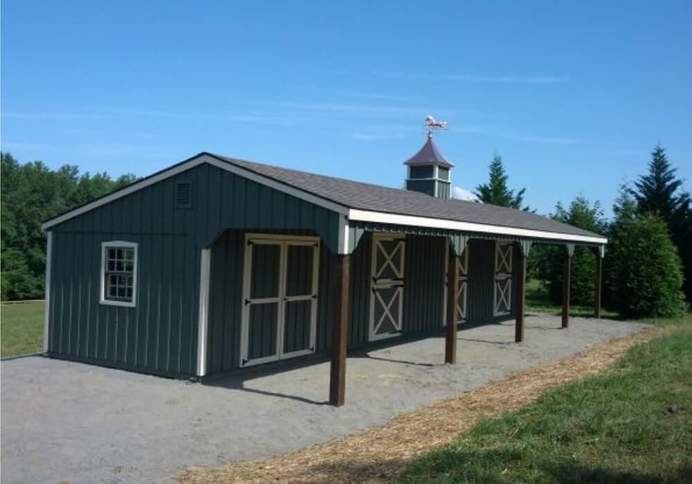 Horse barn built by Custom Garages of Virginia