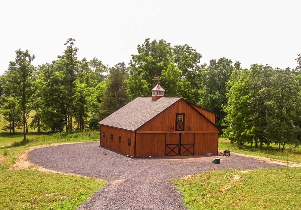 Horse barn built by Custom Garages of Virginia