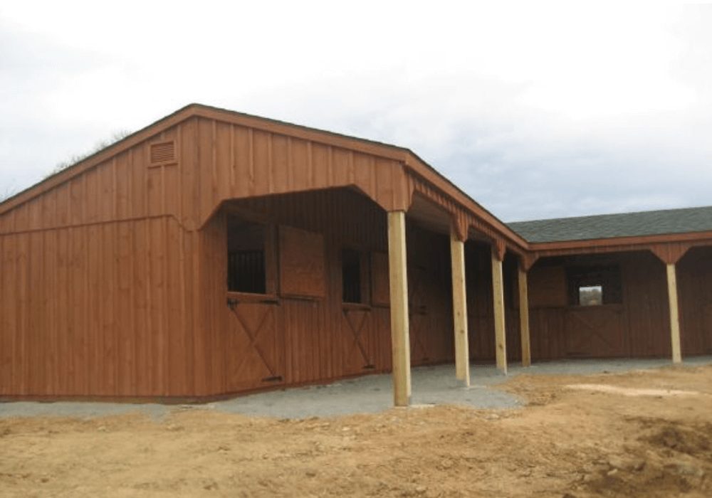 Horse barn built by Custom Garages of Virginia