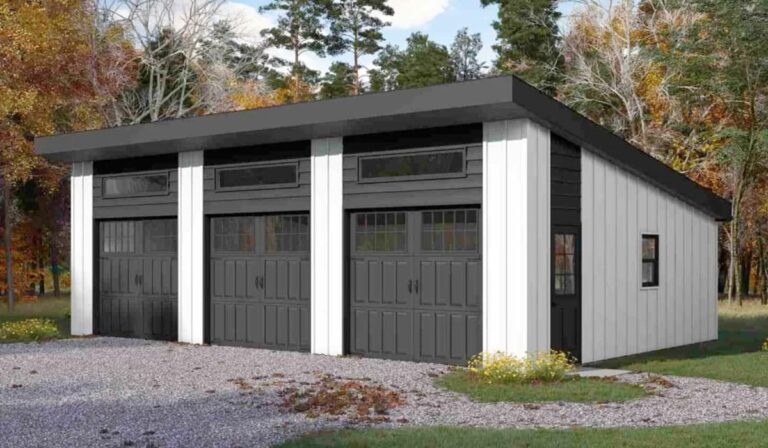 Modern Garages built by Custom Garages of Virginia