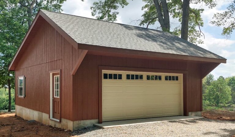 Saltbox series 1 car garage 24x24jpg - Custom building by Custom Garages of Virginia