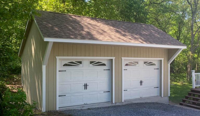 Saltbox Garages built by Custom Garages of Virginia