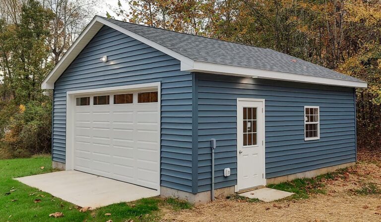 Single story 1 car garage 24x24 1 - Custom building by Custom Garages of Virginia