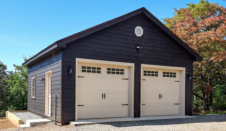 Single story 2 car garage 24x24 1 - Custom building by Custom Garages of Virginia
