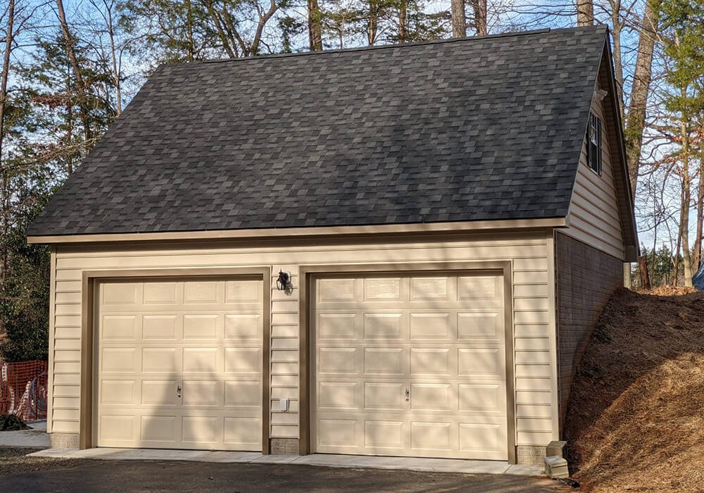 Single story with attic 24 x 24 2 - Attic Garages by Custom Garages of Virginia