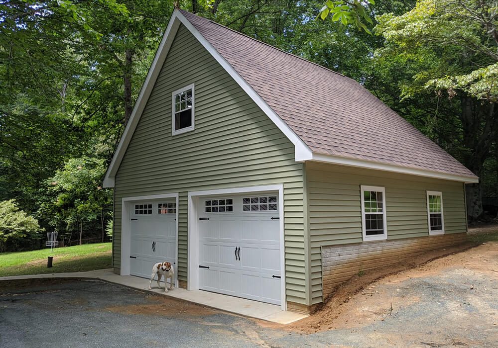 Single story with attic 24 x 24 - Attic Garages by Custom Garages of Virginia
