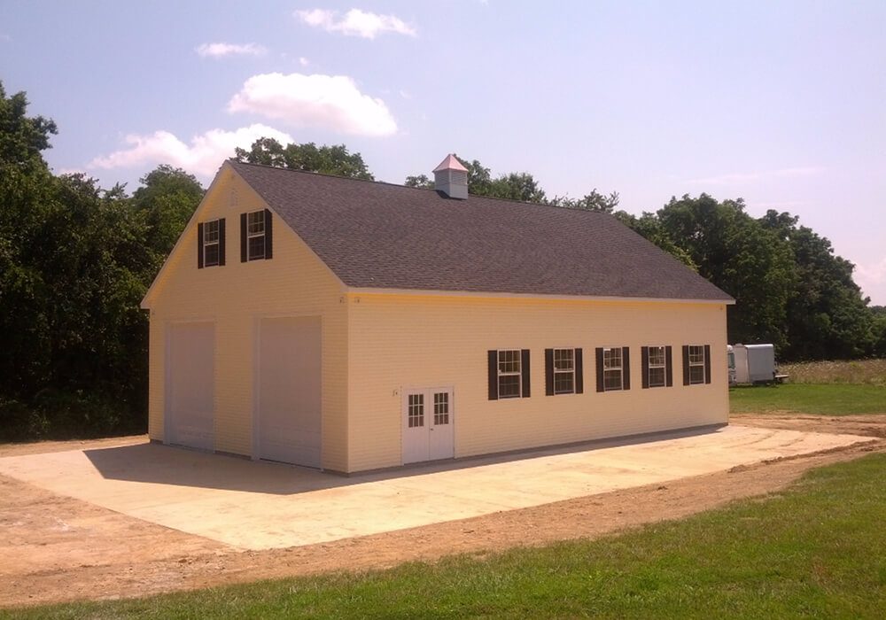 Single story with attic 40 x 60 - Attic Garages by Custom Garages of Virginia