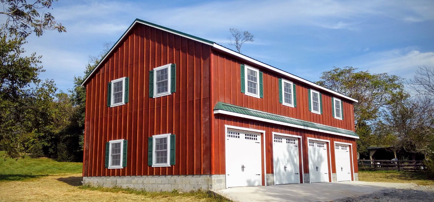 Two story garage in Virginia
